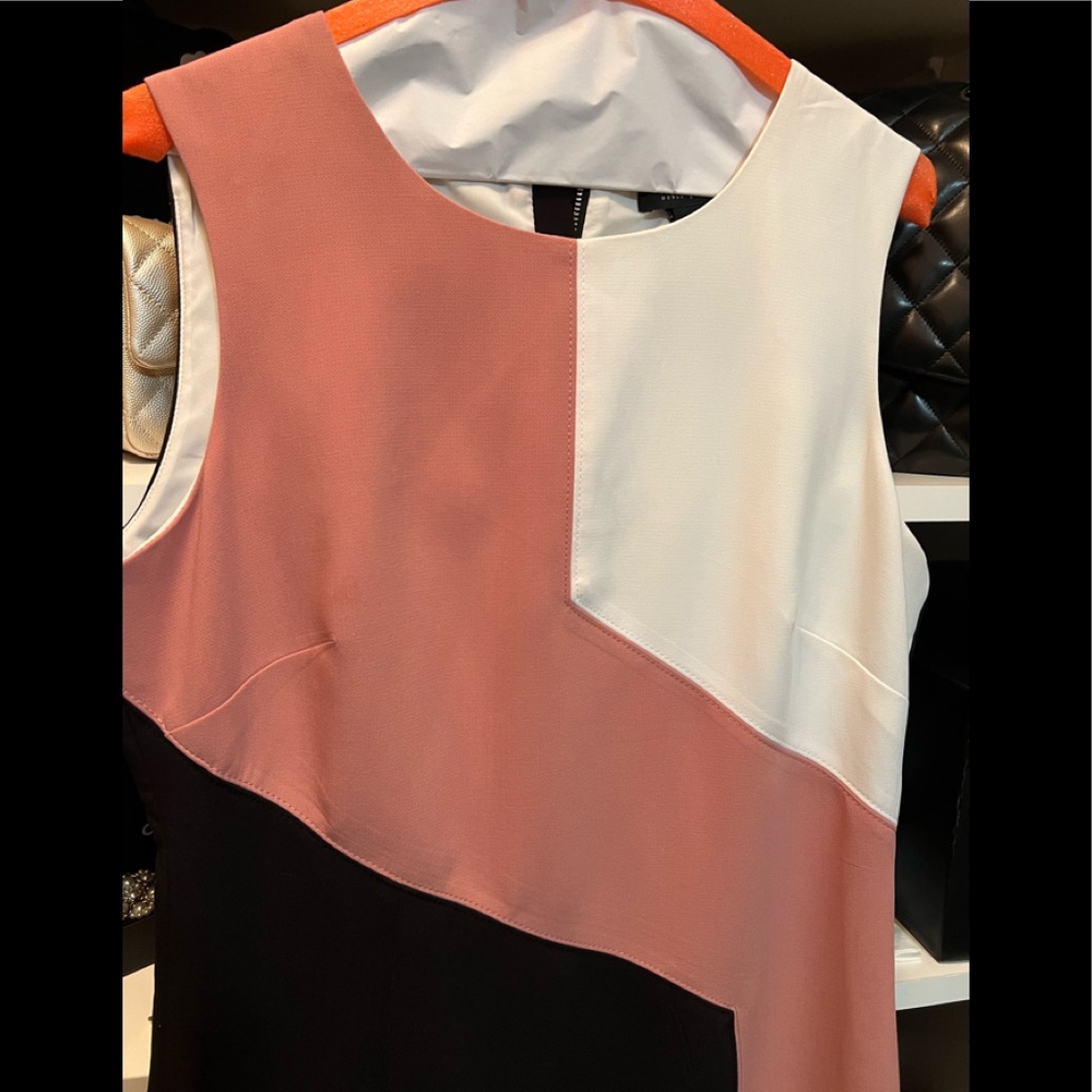 White House Black Market color-block Dress Sz10. - Picture 4 of 12